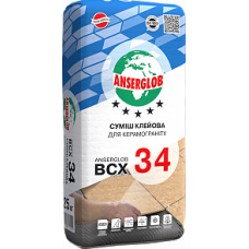 Клейова суміш для керамограніту Anserglob BCX 34